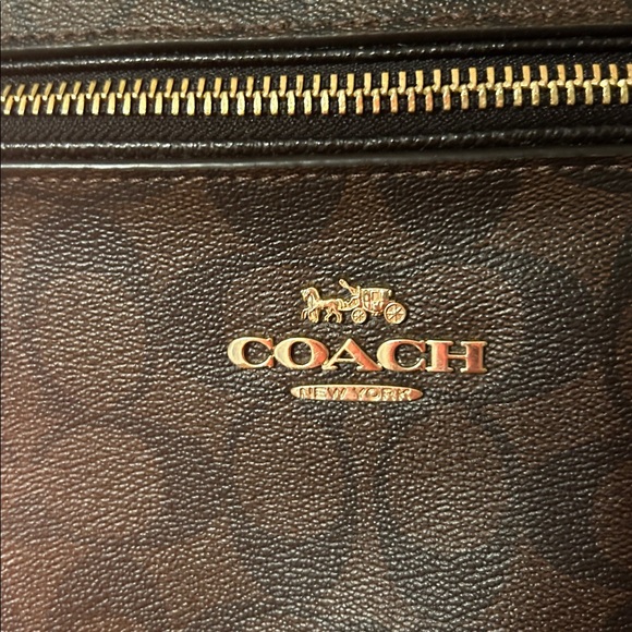 Coach Signature Black and Brown Backpack - Picture 2 of 15